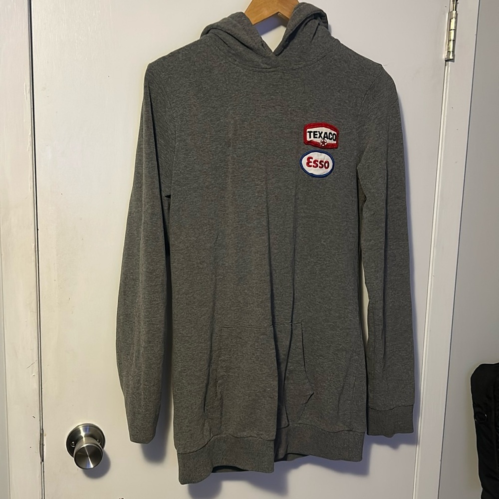 Part of 4 for 20 Amnesia Texaco Esso grey hoodie without string